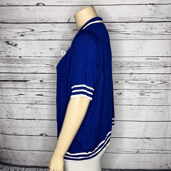 Retro Chic by Torrid NWT 5 Anchor Embroidered Sailor Nautical Sweater Cardigan - Picture 3 of 6